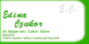 edina czukor business card